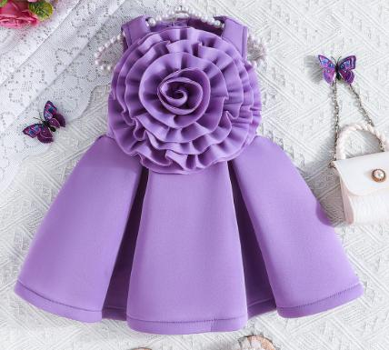 Jade Princesses Bloom Dress - luxury girls formal dress ages 0-9 - pink floral