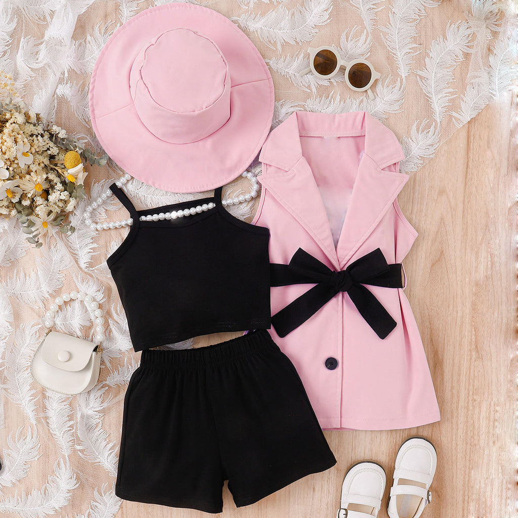 Jade Princesses Mini CEO Pink Trench Set - girls luxury trench coat formal set