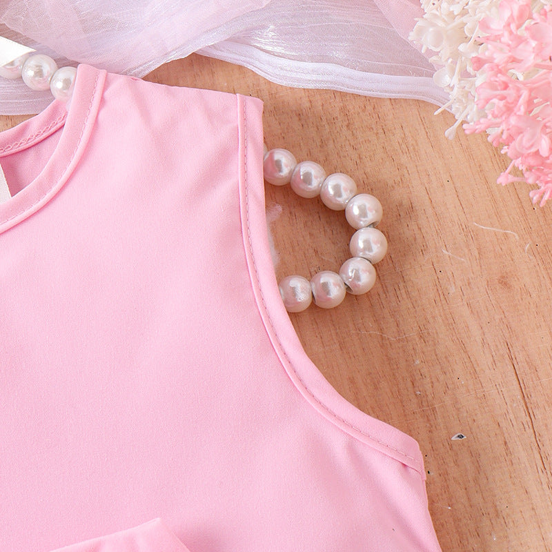 Jade Princesses Petal Power Shift Dress detail - girls petal formal dress